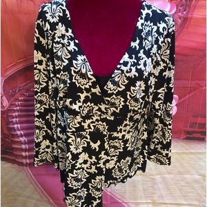 Cato Black and White XL Top